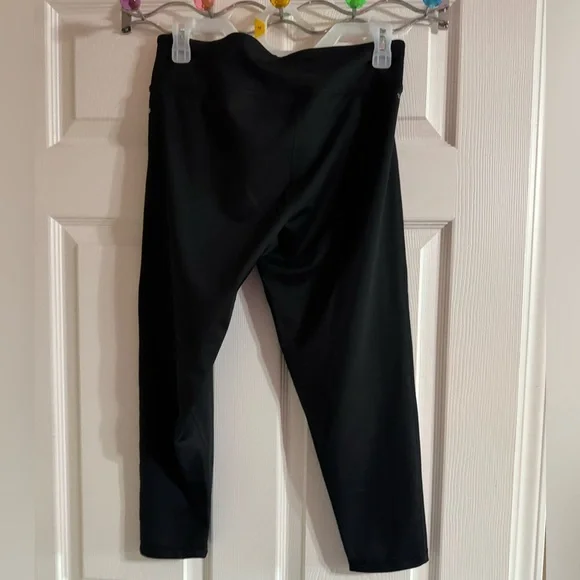 Adidas Climalite Black and White Leggings Streamlined Fit - Picture 2 of 3